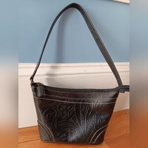 Relic Black Floral Shoulder Bag